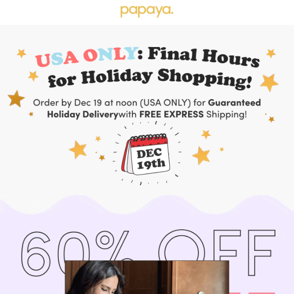 FINAL HOURS FOR HOLIDAY SHOPPING 🚨