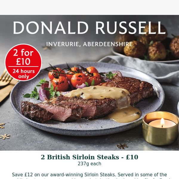 FLASH | 2 Sirloin Steaks £10 😮💥