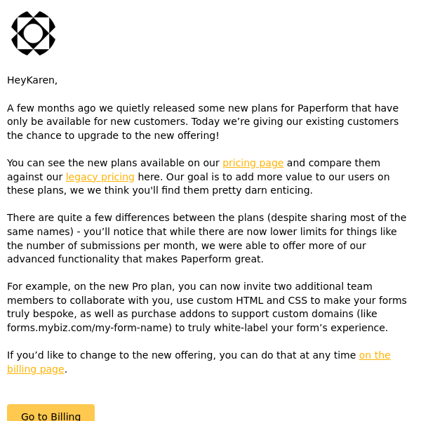[Product Update] New Paperform plans available for you