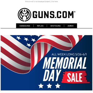 All Firearms SHIP FREE Today Only!