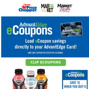 Clip these eCoupon offers to your AdvantEdge Card!