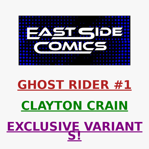 🔥 PRE-SALE LIVE in 30-Mins at 12PM (ET)🔥 CLAYTON CRAIN's GHOST RIDER #1 - VERY LIMITED PRINT RUNS 💥 PRE-SALE TODAY (2/24) at 12PM Noon (ET) / 9AM (PT)