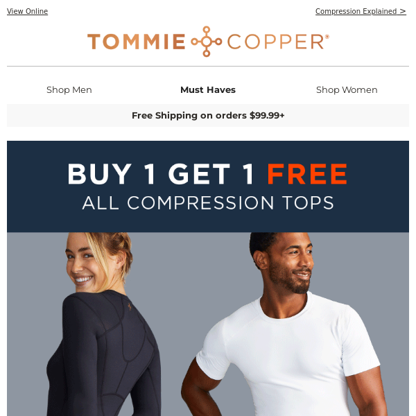 Buy 1 Get 1 FREE Compression Tops