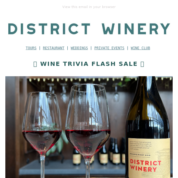 Wine Trivia Flash Sale 🍷