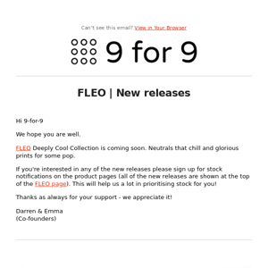 FLEO Deeply Cool Collection is coming soon...