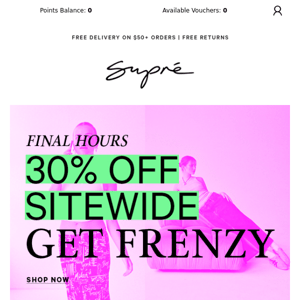 LAST CALL: 30% Off Sitewide