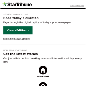 Today's Star Tribune eEdition is Ready