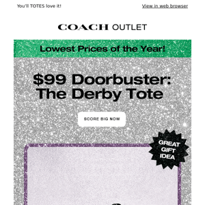 Open To Discover Our $99 Doorbuster