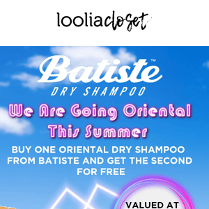 Buy the Oriental Dry Shampoo from Batiste and get the second for FREE!!✨🤩Turn heads with the exotic scents of Jasmine and Sandalwood with Batiste Oriental fragrance!!🌷🌺
