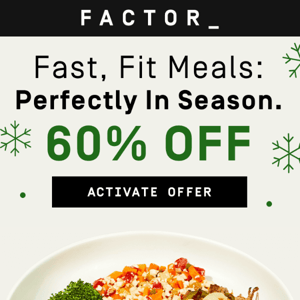 60% OFF | Season's eatings, made easy