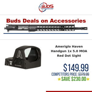 🎯Buds Best Price: Save $230 on Ameriglo Red Dot Sights🔴