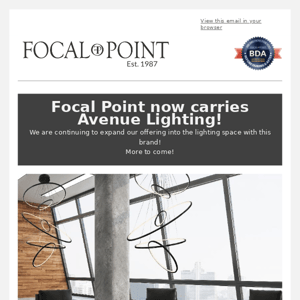 Announcement! New Lighting Brand Now at Focal Point!