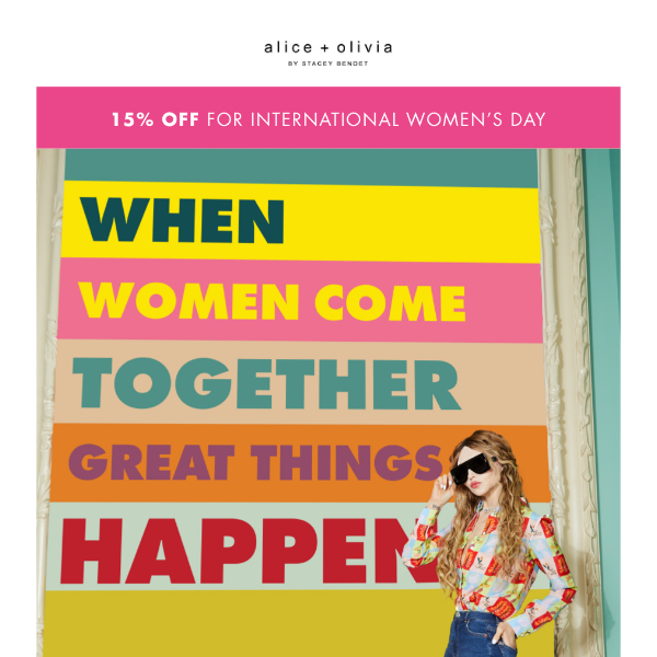 15% OFF For International Women's Day