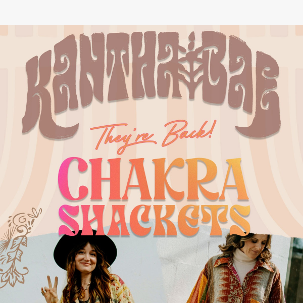 THEY’RE BACK: Kantha Chakra Shackets await you! 🙌