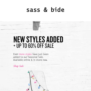New Styles Added + Up To 60% Off Sale