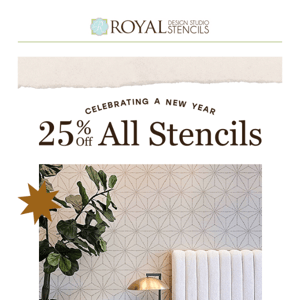 Save 25% off Stencils-Year End Sale Ends Soon...