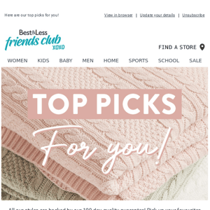 Best & Less 👋 recommended styles just for you!