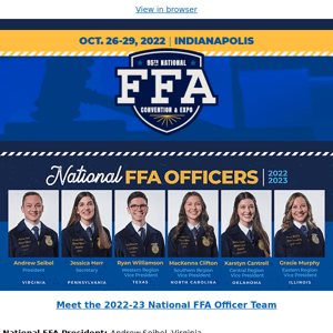 Meet the 2022-23 National FFA Officers