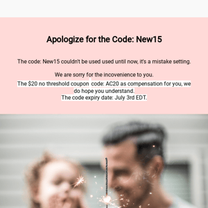 We are sorry for the wrong code