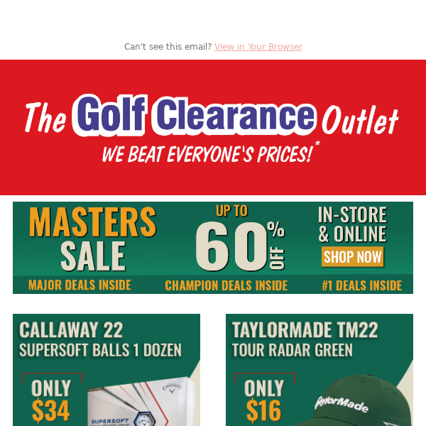 🌸 Masters 2023 Golf Sale - Biggest & Best Deals ⛳