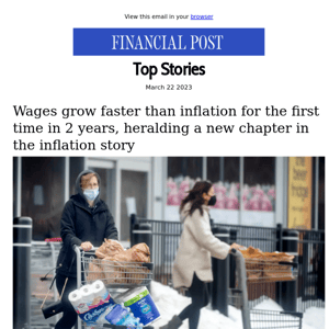 Wages grow faster than inflation for the first time in 2 years, heralding a new chapter in the inflation story