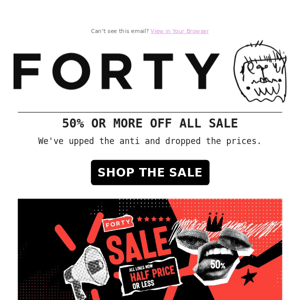 50% or more off all sale items