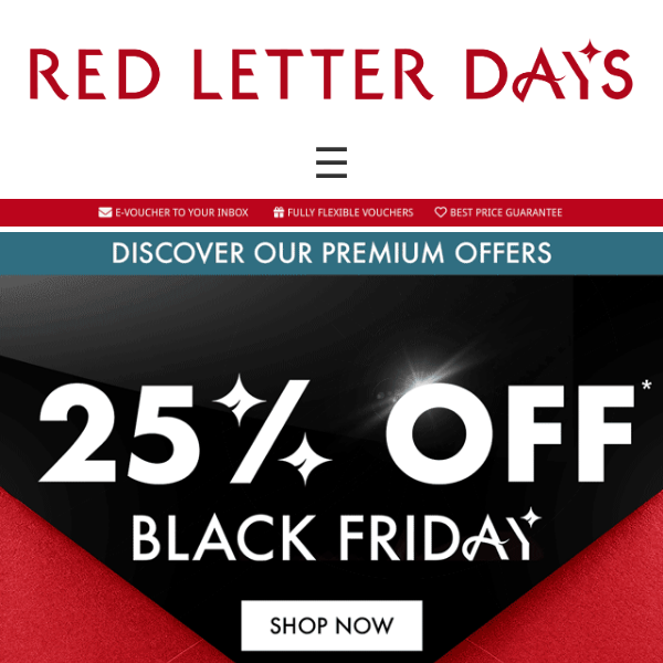Save 25% off | Black Friday SALE!