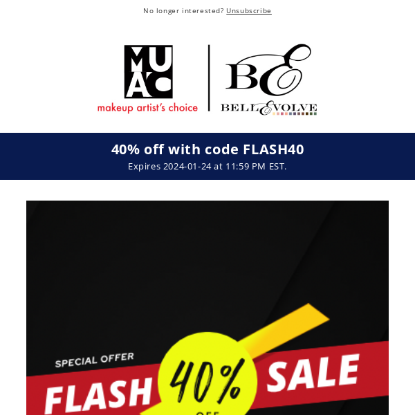 FLASH SALE 40% OFF