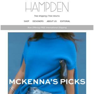 Stylist Picks: Mckenna's Favorites