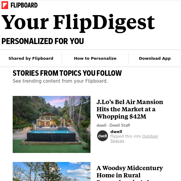 Your FlipDigest: stories from Sports, Money, News and more
