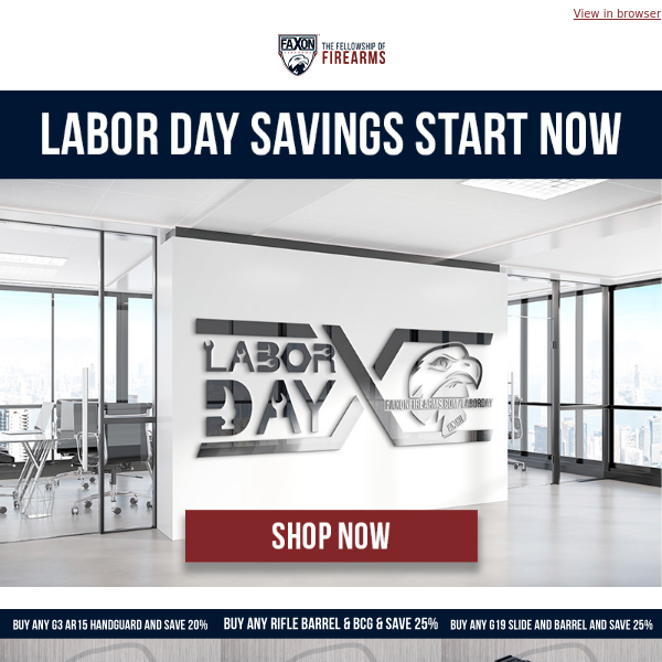 🦅 Labor Day Savings Start Now
