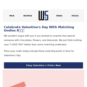 Get Your Matching Undies In Time For Valentine's 💝