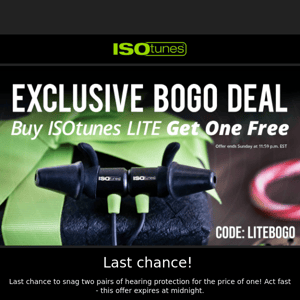 BOGO deal ends tonight!