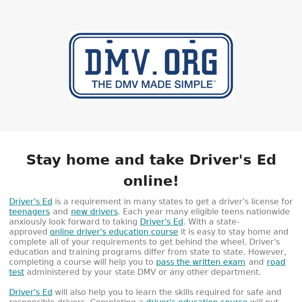 Driver’s Ed From Home? Sign Me Up!