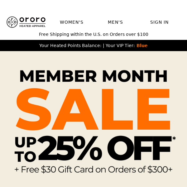 Member Month Sale Starts Now!