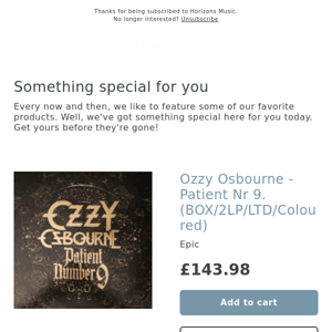EXTREMELY RARE! Ozzy Osbourne - Patient Nr 9. (BOX/2LP/LTD/Coloured)
