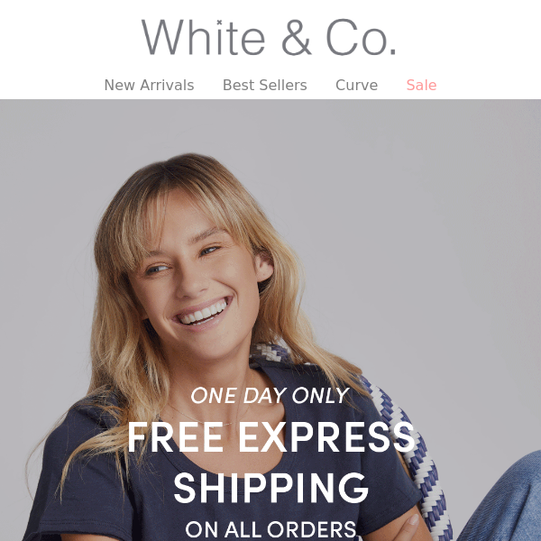 FREE Express Shipping + $20 Off Tee Dresses*