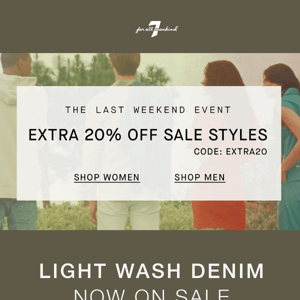 Extra 20% Off Classic Light Wash Styles