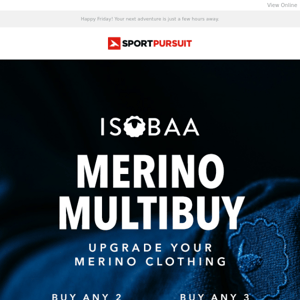 : Isobaa Merino Multibuy - Save an Extra 20% + more