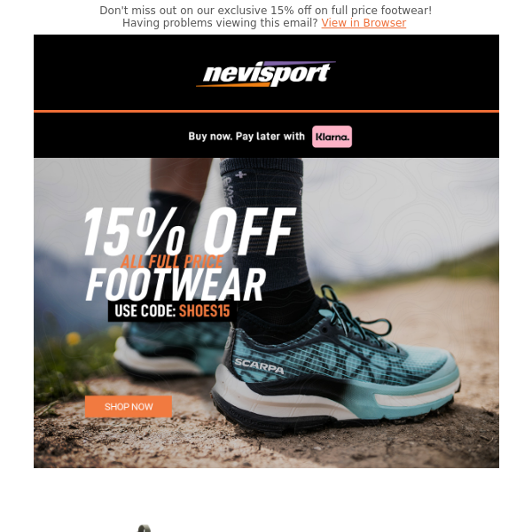 15% off Full Price Footwear