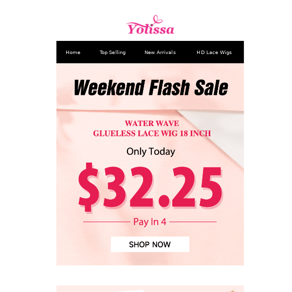 Weekend Flash Sale! $32.25, Only Today!