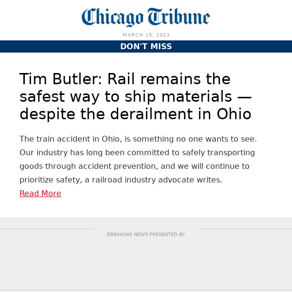 Rail remains the safest way to ship materials — despite the derailment in Ohio