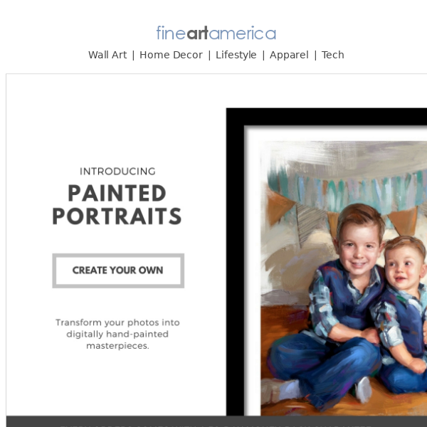 Painted Portraits - Transform Your Photos into Hand-Painted Works of Art