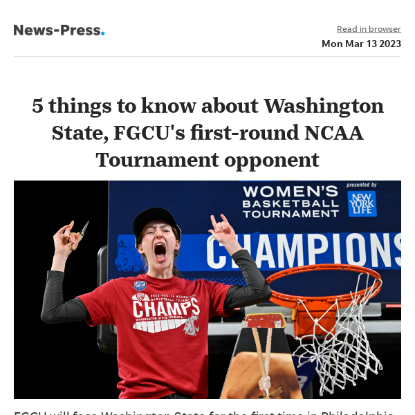 News alert: 5 things to know about Washington State, FGCU's first-round NCAA Tournament opponent