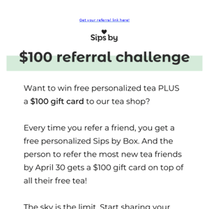 Win a $100 gift card!