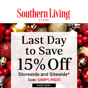 Last day to save with 15% off using code: SAMPLING15