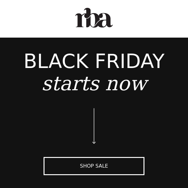 Black Friday starts now