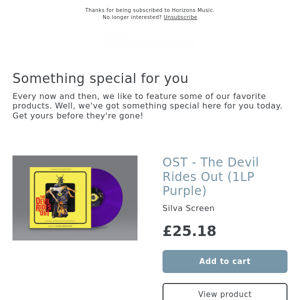 NEW! OST - The Devil Rides Out (1LP Purple)