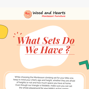 What sets do we have ? - Montessori Furniture