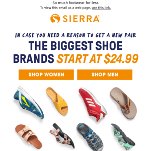 From $24.99*: Big shoe brands